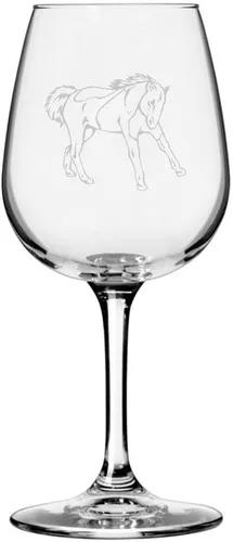 Miniatura 58 de Morgan Body Horse - Copa de vino grabada multiusos (12.75 onzas)