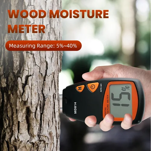 Miniatura 2 de Medidor digital de humedad de madera de 4 pines medidor de humedad preciso para madera de mano probador de humedad con pantalla LCD para madera