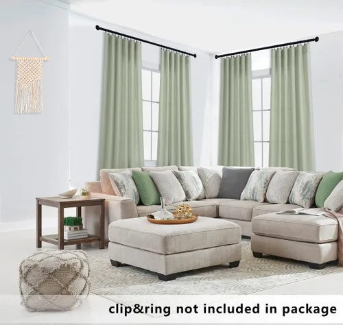 Miniatura 103 de KOUFALL Juego de 2 cortinas de puerta francesa, cortinas de lino para puerta/ventana, cortina transparente boho para cristal lateral delantero