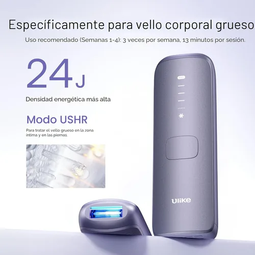 Miniatura 4 de Ulike Dispositivo de depilación láser Air 4 Ipl regalo para mujeres y hombres, reducción permanente del vello frío y permanente para depilación casi