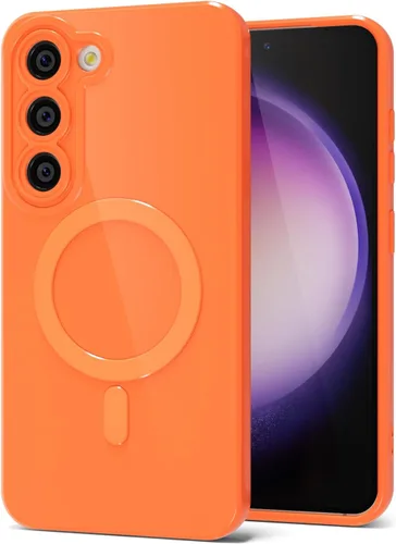 Miniatura 140 de Svanove para Samsung Galaxy S22 Funda de teléfono de silicona magnética, compatible con Magsafe, linda para mujeres, brillante color brillante, gel