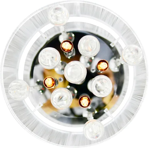 Miniatura 4 de CWI Lighting Water Drop - Marco cromado de montaje empotrado de 10 pulgadas y pantalla blanca con gotas de cristal