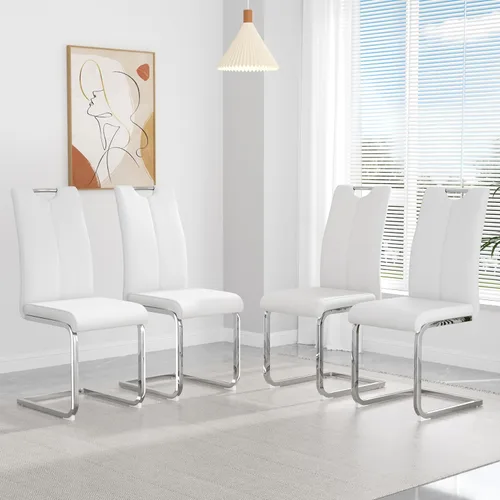 Miniatura 39 de yeag Juego de Sillas de Comedor Modernas de 2 Unidades, Sillas de Cocina y de Sala de Estar con Respaldo Alto, con Patas de Metal Cromado Dorado