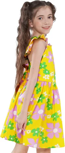 Miniatura 209 de Vestido de verano para niña, de algodón, con diseño floral