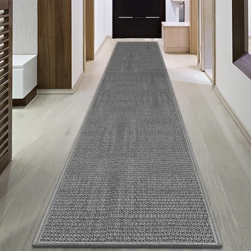 Miniatura 12 de GOYLSER Alfombras de yute de 15 pies para pasillo, alfombra de cocina, antideslizante, lavable, absorbente, alfombra de pasillo color beige