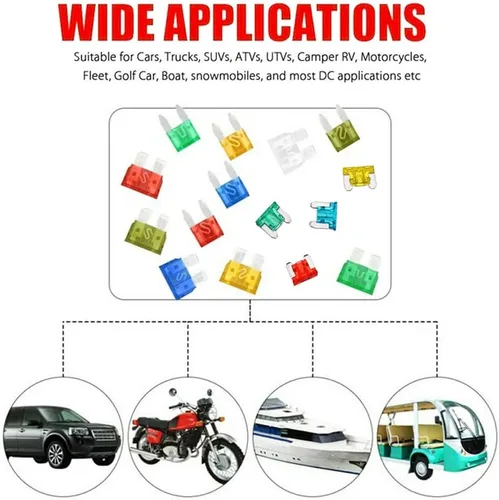 Miniatura 7 de Juego surtido de 36 fusibles de cuchilla de automóvil, fusibles de repuesto para automóviles, lanchas, camiones, SUV, automotrices
