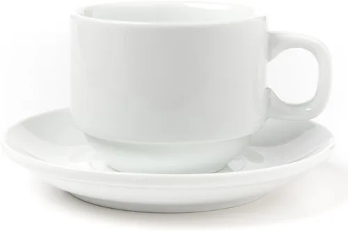 Miniatura 10 de Huji Juego de tazas y platillos de café turco expreso de porcelana fina de 3.2 onzas (4 tazas, 4 platillos)