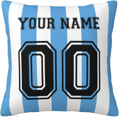 Miniatura 19 de Fundas de almohada personalizadas decorativas con nombre y número, fundas de almohada cuadradas para sofá, dormitorio, silla de automóvil