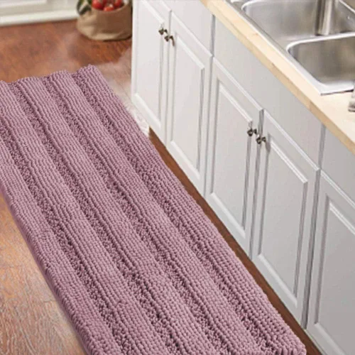 Miniatura 25 de Turquoize Alfombras de Baño de Chenilla Peludas Alfombra de Baño Antideslizante Gruesas Alfombras Peludas para Baño Chenilla Juego de Alfombra