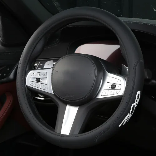 Miniatura 3 de Funda de cuero de microfibra para volante de 15 pulgadas, transpirable, compatible con Chrysler 300 300C/S, accesorios de automóvil