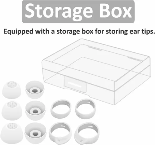 Miniatura 4 de Galaxy Buds FE - Kit de ganchos para las orejas, 5 pares de repuesto para auriculares de silicona, tapones para los oídos, antideslizantes, alas