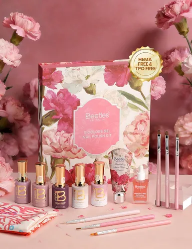 Miniatura 35 de Beetles - Kit de esmalte de uñas de gel con luz UV – 80 piezas de encantamiento de color, kit de uñas de gel de 55 colores con capa base de todo