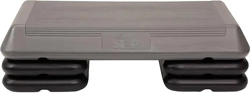 Freestyle STEP Plataforma de escalón para ejercicio, Stepper de tamaño circuito para ejercicio en casa Plateado/Negro