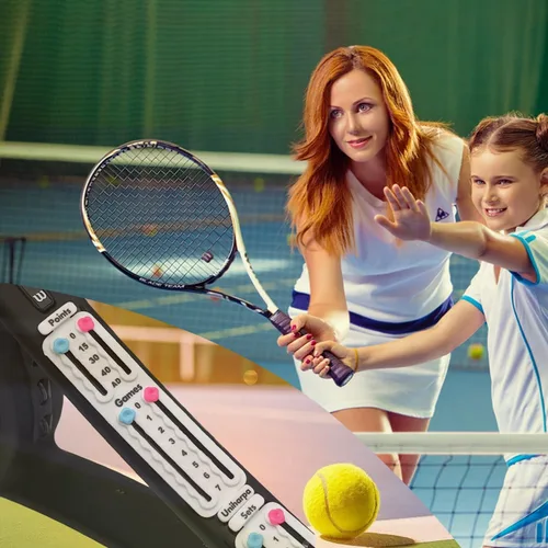 Miniatura 4 de Uniharpa Soporte de puntuación de tenis para pádel de raqueta, paquete de 2 marcadores de pala de pickleball de raqueta, contador de tablero