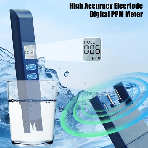 Miniatura 2 de TDS Medidor digital de agua, probador de calidad del agua, probador de agua para agua potable, preciso y fiable, 0-9990 PPM, ideal para el hogar