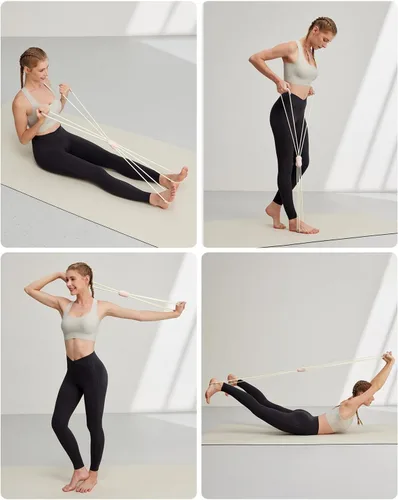 Miniatura 8 de YOTTOY Banda de resistencia cruzada para entrenamiento de cuerpo completo, bandas elásticas de ejercicio para piernas, brazos, glúteos, bandas