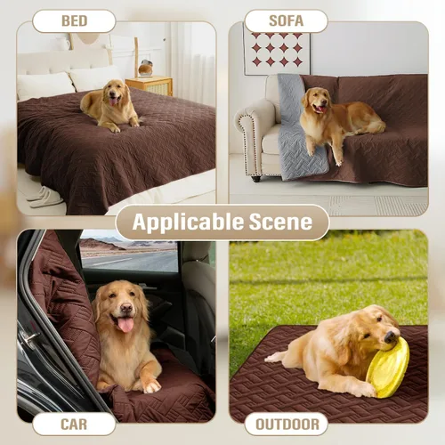 Miniatura 3 de BOCTOPUG Funda para Cama de Perro para Mascotas - Mantas, Alfombras y Almohadillas para Protección de Sofá, Fundas de Cama Impermeables, Manta