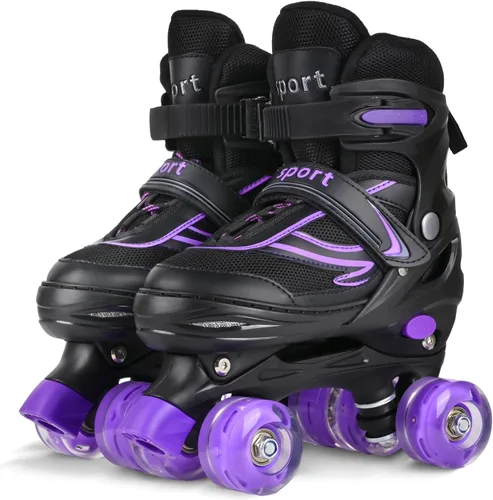 Patines en línea G MGY OLED para niños pequeños, patines ajustables en 4 tallas con todas las ruedas iluminadas, patines iluminados divertidos para