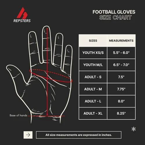 Miniatura 7 de RPG1 Football Gloves - Adult & Youth Sizes – Extra Sticky Grip Kids Football Gloves for Game Day, Training, High School