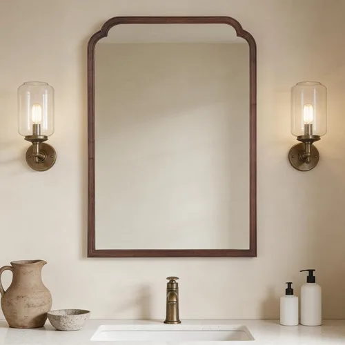 Miniatura 18 de WallBeyond Espejo de longitud completa para montar en la pared, 65 x 22 pulgadas, espejo de suelo con marco de madera rústica, espejo grande
