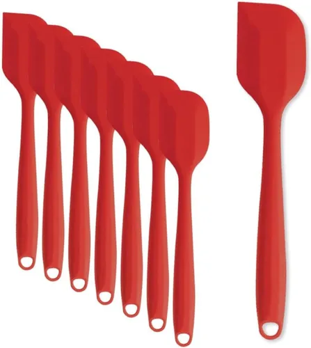 Miniatura 8 de 8 Piezas Espátulas de Silicona, 8.5 pulgadas Antiadherentes con Núcleo de Acero Inoxidable, Resistentes al Calor-500℉, Grado Alimenticio Aptas