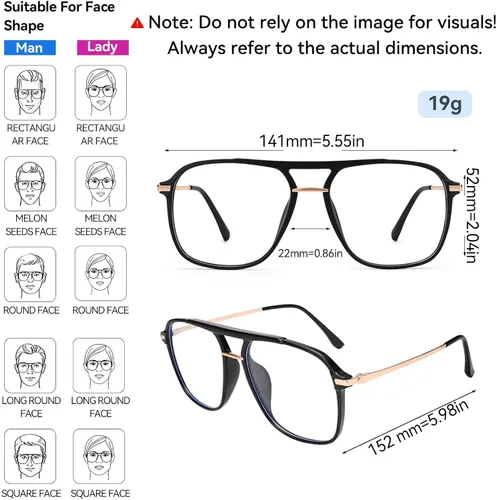 Miniatura 5 de Dollger Lentes de bloqueo de luz azul para mujer, estilo aviador de gran tamaño, lentes de computadora que protegen tu visión, elegantes y saludables