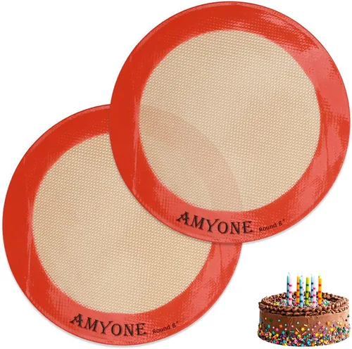 Miniatura 24 de AMYONE Alfombrilla para hornear de silicona de un cuarto, 2 piezas de alfombrillas para hornear de silicona antiadherente, hoja para galletas