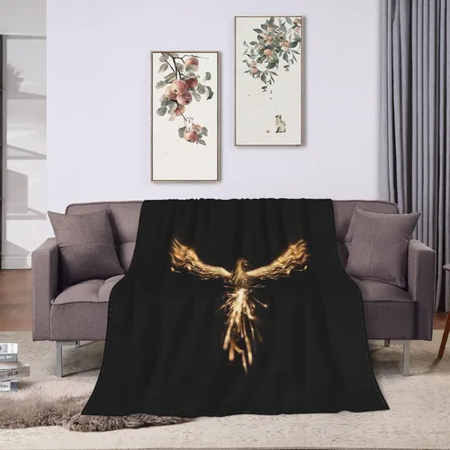 Miniatura 8 de Burning Phoenix - Manta de franela súper suave, cómoda y acogedora, manta ligera para sala de estar y dormitorio, 50 x 40 pulgadas