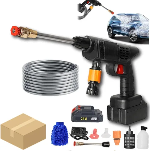 Lavadora a presión de mano, lavadora a presión de mano, 6 en 1, portátil, inalámbrica, con manguera desmontable de 16 pies para automóvil, jardín,