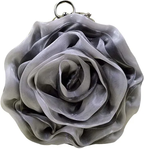 Miniatura 2 de Buddy - Bolso de mano de satén suave para mujer, con forma de rosa, para boda, fiesta