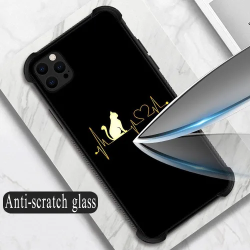 Miniatura 5 de ZHEGAILIAN Funda compatible con iPhone 13 Pro, fundas Cat Heartbeat 13 Pro para niñas, esquinas reforzadas, TPU suave, a prueba de golpes, Latido