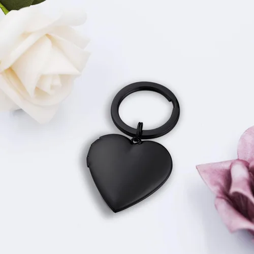 Miniatura 5 de PHOCKSIN Llavero de medallón lindo con forma de corazón que sostiene fotos, fotos, llavero, regalos para hombres, mujeres y niñas