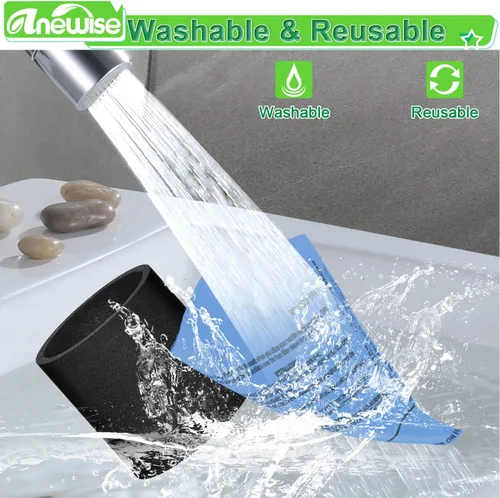 Miniatura 6 de Anewise Paquete de 6 Filtros de Disco de Papel Seco 90107 y Paquete de 3 Filtros de Manga de Espuma 90585 para Shop Vac Húmeda/Seca para Vacmaster
