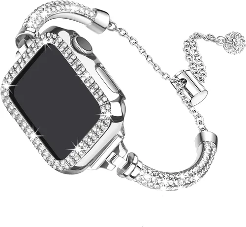 Miniatura 10 de Secbolt - Correa y funda brillante compatible con Apple Watch Band de 1.50 pulgadas, 1.57 pulgadas, 1.61 pulgadas, 1.65 pulgadas, 1.73 pulgadas