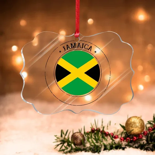 Miniatura 25 de Adornos de Navidad de Kazajstán, bandera de Kazajstán, recuerdo de Navidad, adornos de Navidad acrílicos, bandera nacional, recuerdo de país