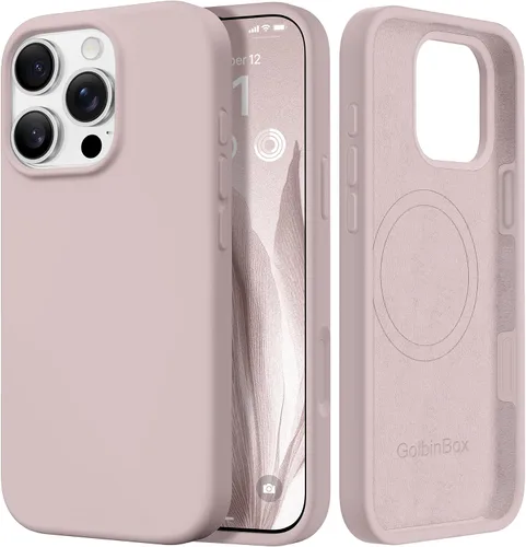 Miniatura 112 de GolbinBox Funda magnética para iPhone 17, compatible con MagSafe, cubierta de silicona integrada para control de cámara, funda de silicona líquida a