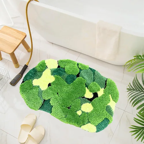 Miniatura 16 de UKELER ELER - Bonita alfombra de baño Chill Pill, azul, absorbente, antideslizante, lavable, suave, lanuda alfombra de ducha de 27.5 x 15.5 pulgadas