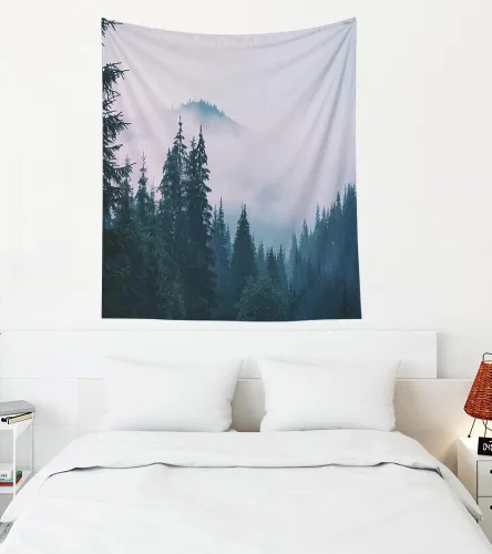 Miniatura 28 de Crannel Tapiz de invierno para colgar en la pared, sombrero de mago psicodélico para barba, tapiz mágico de calavera de humo de 50 x 60 pulgadas