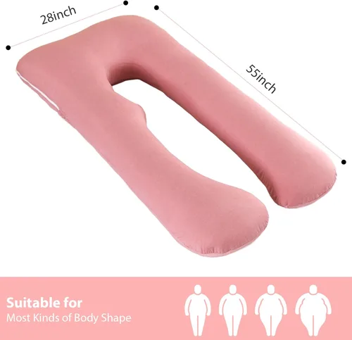 Miniatura 6 de Amagoing - Almohada de embarazo refrescante para dormir, almohada de maternidad en forma de U para todo el cuerpo para mujeres con dolor de cadera