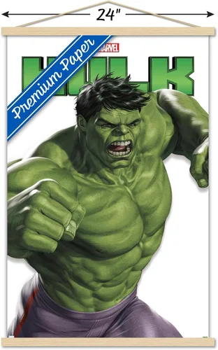 Miniatura 3 de Trends International Marvel Comics - Póster de pared con marco magnético de Hulk Feature Series