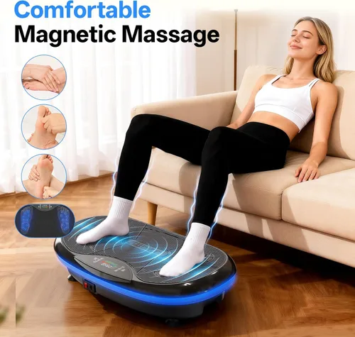 Miniatura 5 de JOROTO 4D Vibration Plate Exercise Machine, 3-Motor App-Controlled High-Intensity Adjustable Speed Vibration Plate for Weight Loss & Lymphatic