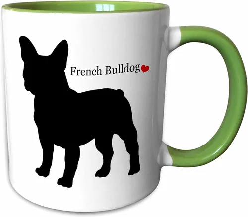 Miniatura 9 de 3dRose French Bulldog - Taza de dos tonos, 11 onzas, color negro