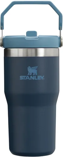 Miniatura 97 de Stanley IceFlow - Vaso con pajilla abatible con asa, de 20 onzas, tapa giratoria y popote abatible, botella de agua resistente a fugas, acero