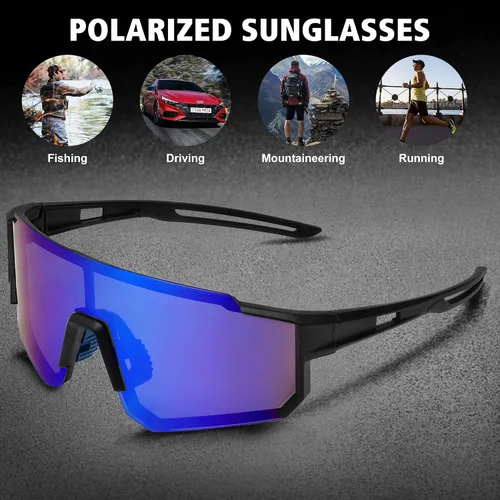 Miniatura 6 de STORYCOAST Lentes de sol deportivos polarizados para hombres y mujeres, para conducir, pesca, ciclismo, bicicleta de montaña, protección UV400