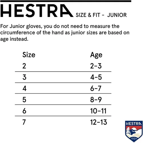 Miniatura 7 de Hestra Gauntlet CZone Junior Glove (juvenil de 4 a 14 años) Guantes para niños impermeables y aislados para invierno, esquí, snowboard