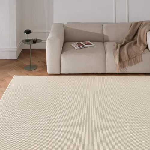 Revival Rugs Stripe - Alfombra lavable de 5 pies 3 x 8 pies para sala de estar o dormitorio, 100% reciclada, certificado Oeko-TEX, pelo mediano,