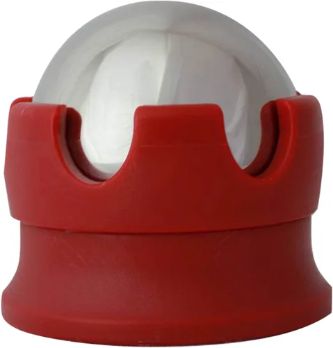 Bola para masaje caliente y frío, alivia el dolor muscular rápido, con bolas de acero inoxidable para terapia con calor o hielo, Rojo
