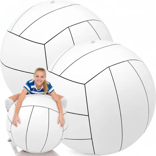 Libima Pelotas inflables gigantes de voleibol de playa de 27 pulgadas, pelota deportiva inflable, voleibol blanco, juegos de piscina, juguetes para