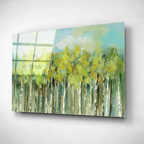 Miniatura 2 de Epic Art 'April Tree Tops' de Silvia Vassileva, arte de pared de vidrio acrílico, 16.0 x 12.0 in