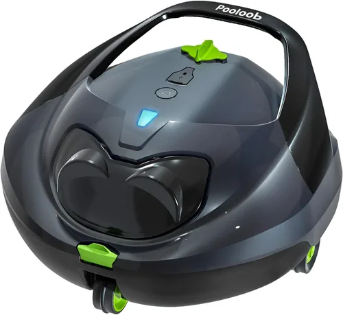 Pooloob Aspirador robótico para piscina con filtración de triple capa y boya flotante, para mantenimiento diario regular, limpieza de piso plano